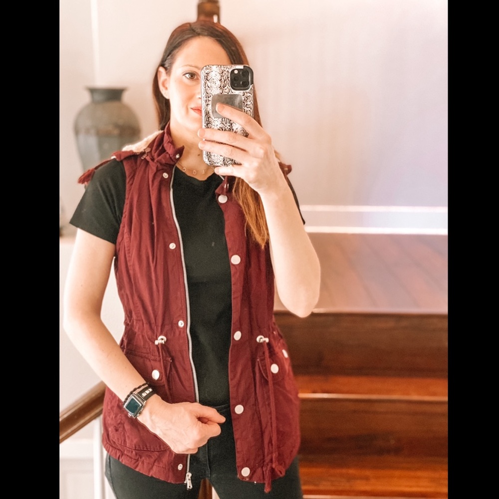 Purple Fur Lined Utility Vest